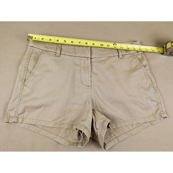 J. Crew Women's 8 Beige Tan Khaki Chino 100% Cotton Shorts 3.5" Inseam Mid Rise - Picture 7 of 11